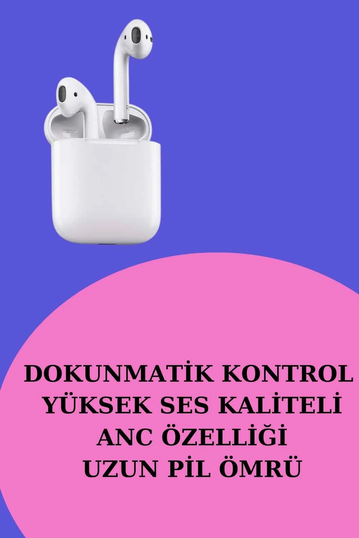 3 Kordonlu Dokunmatik Ekran Akıllı Saat ve 2.Nesil Kablosuz Bluetooth Kulaklık ANC/ENC görsel 5