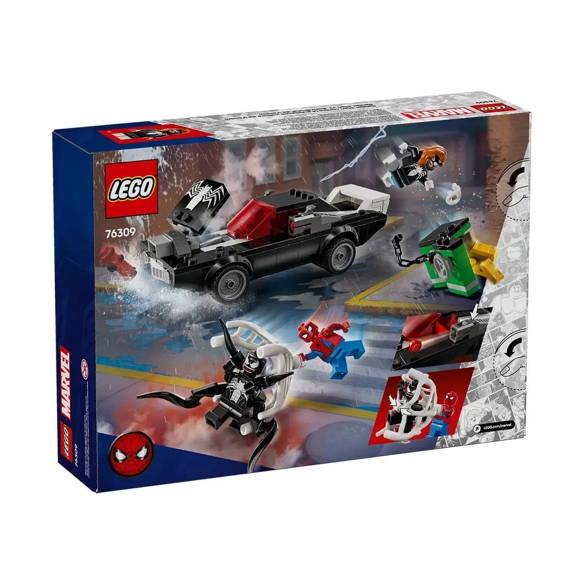 76309 Lego Marvel Örümcek Adam ve Venom Arabasına Karşı 254 parça +7 yaş görsel 7