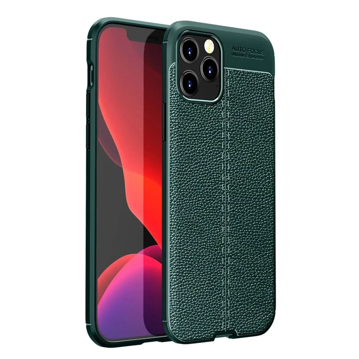Apple iPhone 12 Pro Kılıf Auto Focus Kapak - Yeşil görsel 3
