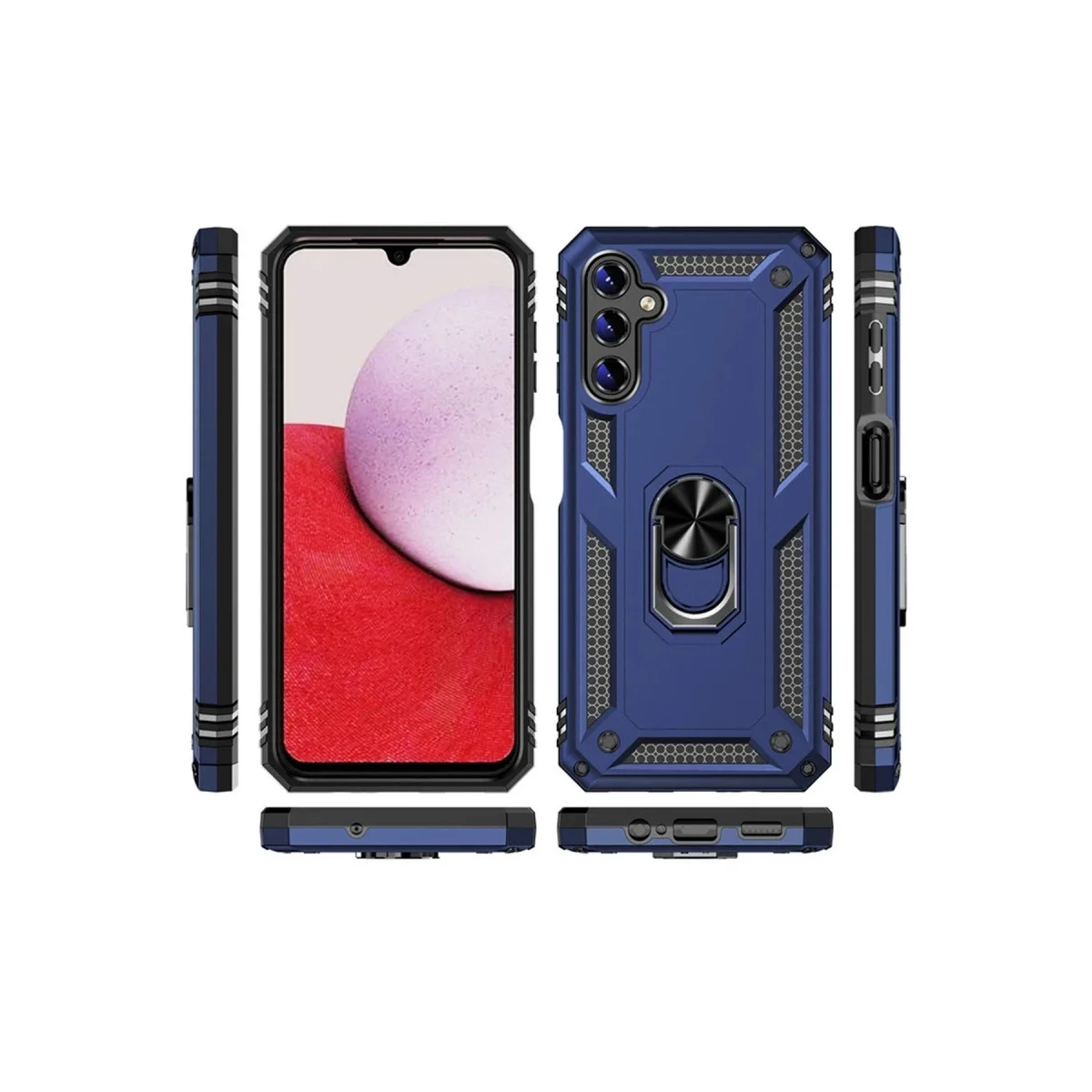 Samsung Galaxy A04s Kılıf Sofya Yüzüklü Silikon Kapak - Rose görsel 5