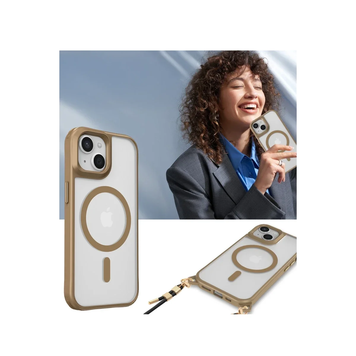 Apple iPhone 14 Kılıf Enka Magsafe Silikon Kılıf - Siyah görsel 3