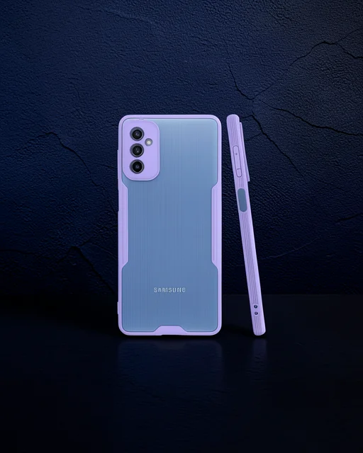 Samsung Galaxy M52 5g Kılıf Platin Silikon - Lila