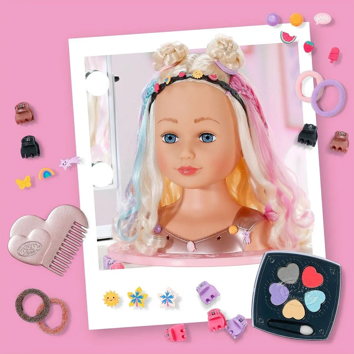 839379 Baby Born Gökkuşağı Saç Tasarım Seti görsel 4