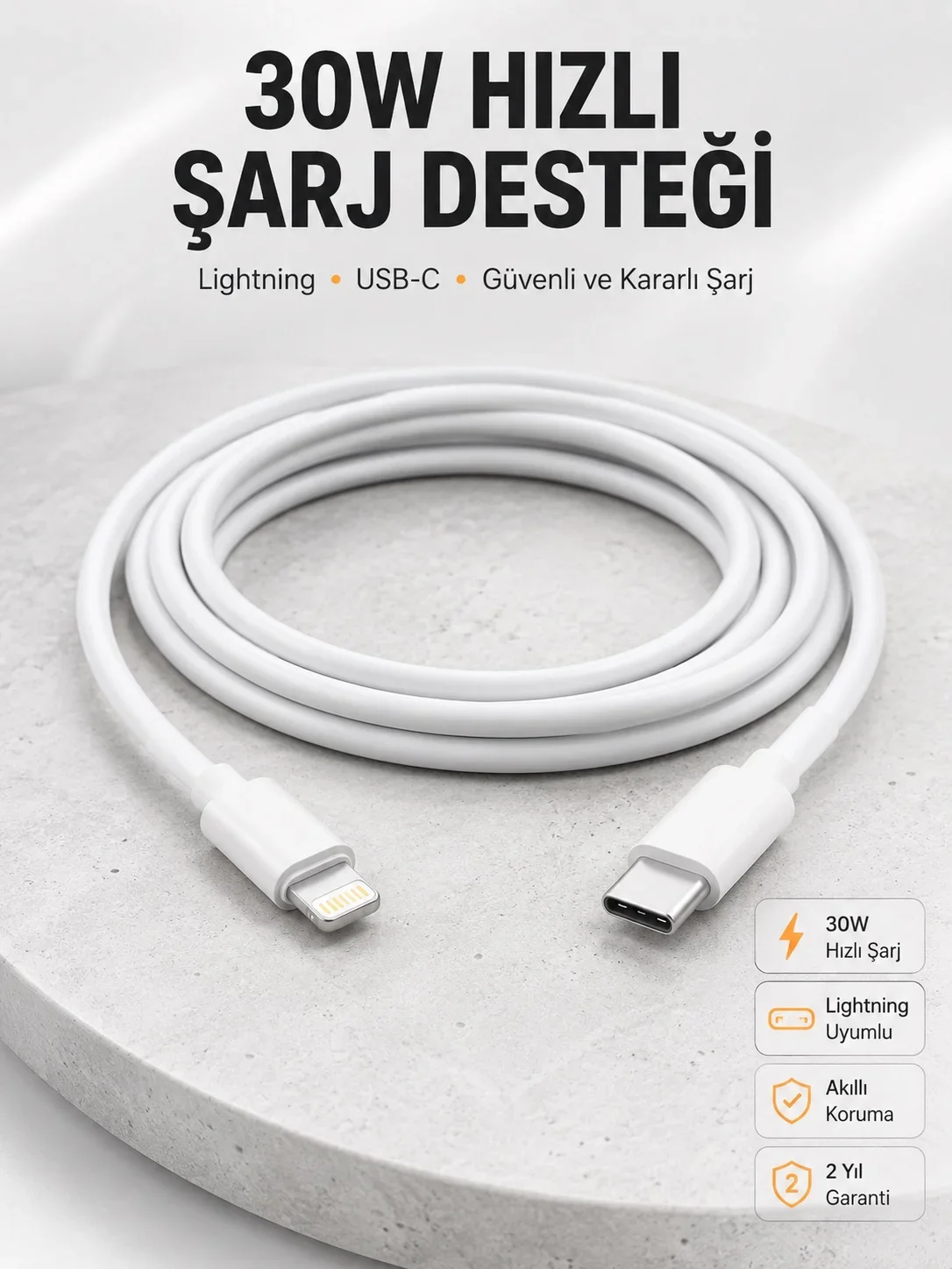 IOS Tüm Serilerle Uyumlu 30W Hızlı Şarj Aleti 11 12 13 14/Pro Max ni Plus