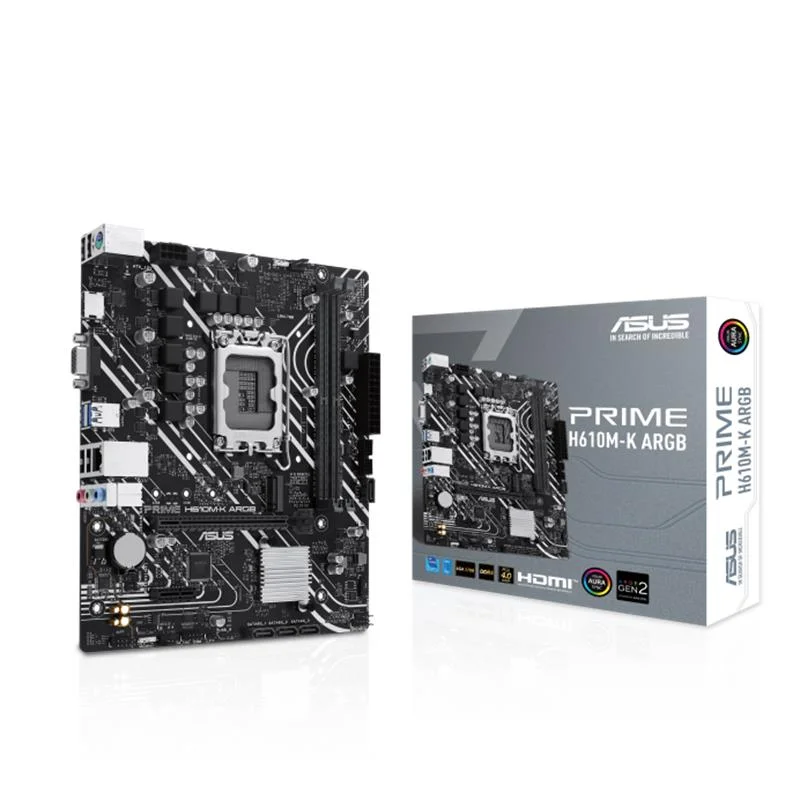 Prıme H610M-K Argb DDR5 5600MHZ 1XVGA 1XHDMI 1XM.2 Usb 3.2 Matx 1700P (12./ 13. Ve 14. Nesil İşlemci Uyumlu)