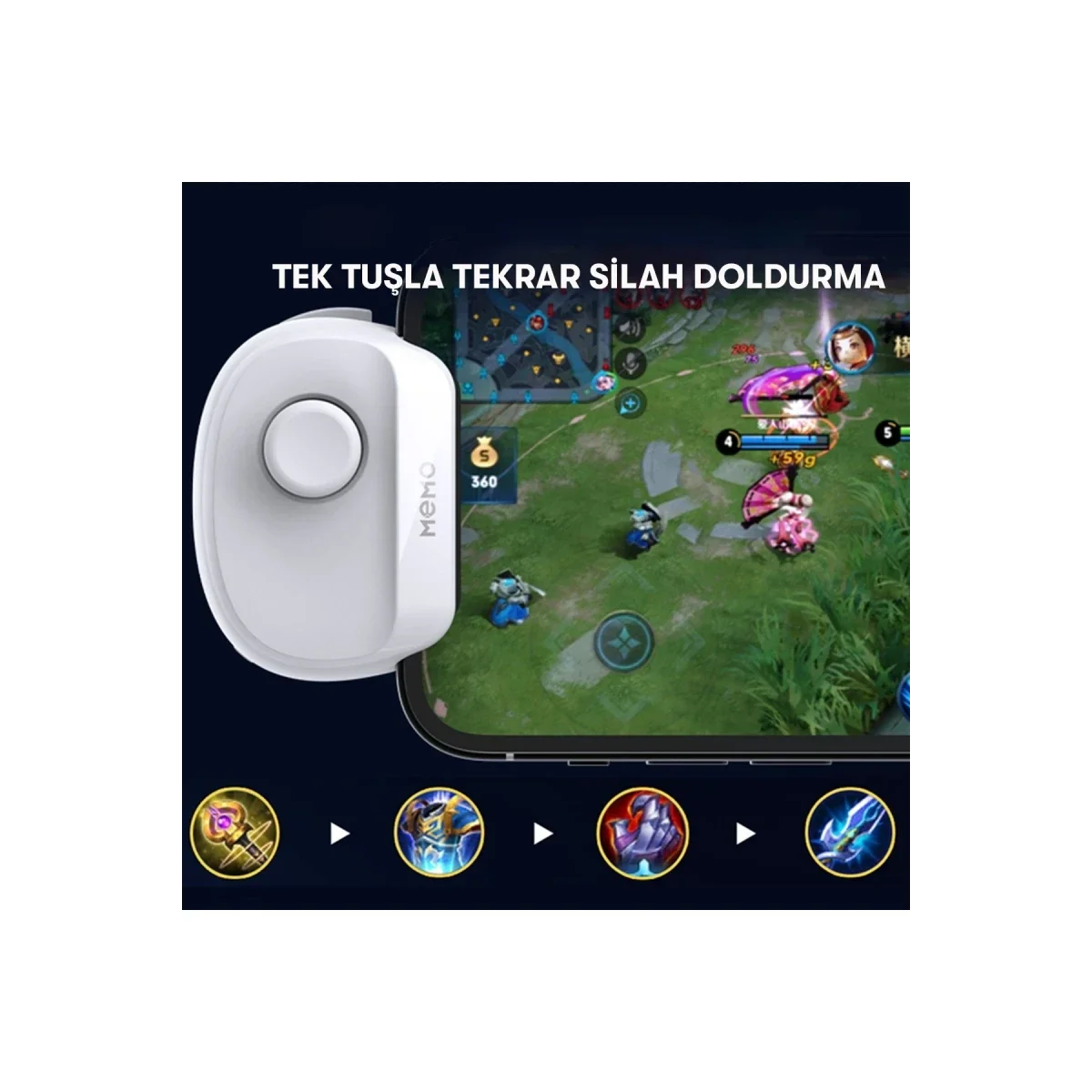 Memo MB01 Oyun Tuşu - Beyaz görsel 5