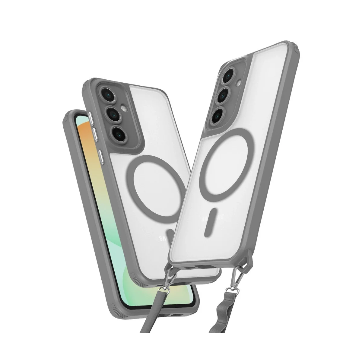 Samsung Galaxy S25 Plus Kılıf Enka Magsafe Silikon Kılıf - Titan Gri