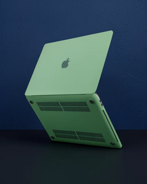 Apple Macbook Pro 13 2021 Macbook Buzlu Kapak - Yeşil