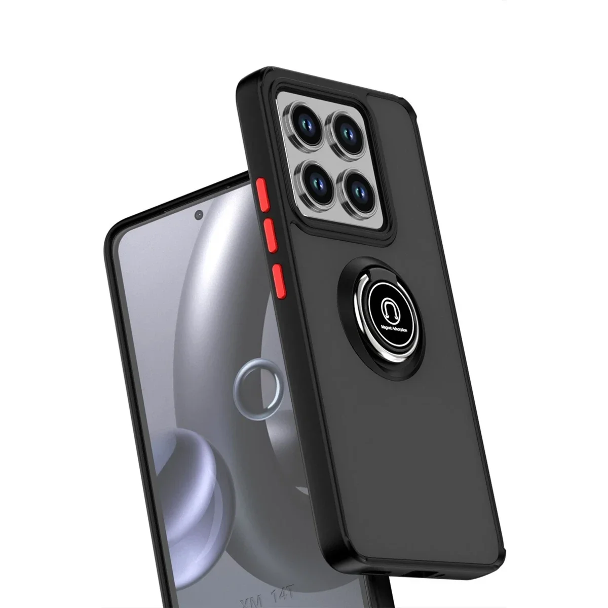 Xiaomi Mi 14T Montreal Yüzüklü Silikon Kapak - Yeşil görsel 2