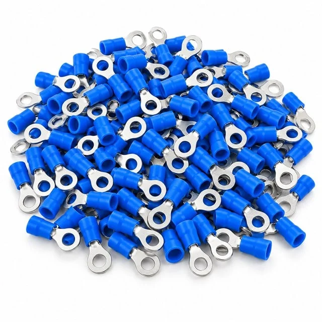 PM-39058 1,5-2,5mm2 Kesit 25x11x6mm Soket Mavi İzoleli Kablo Pabucu (100’lü Paket) görsel 2