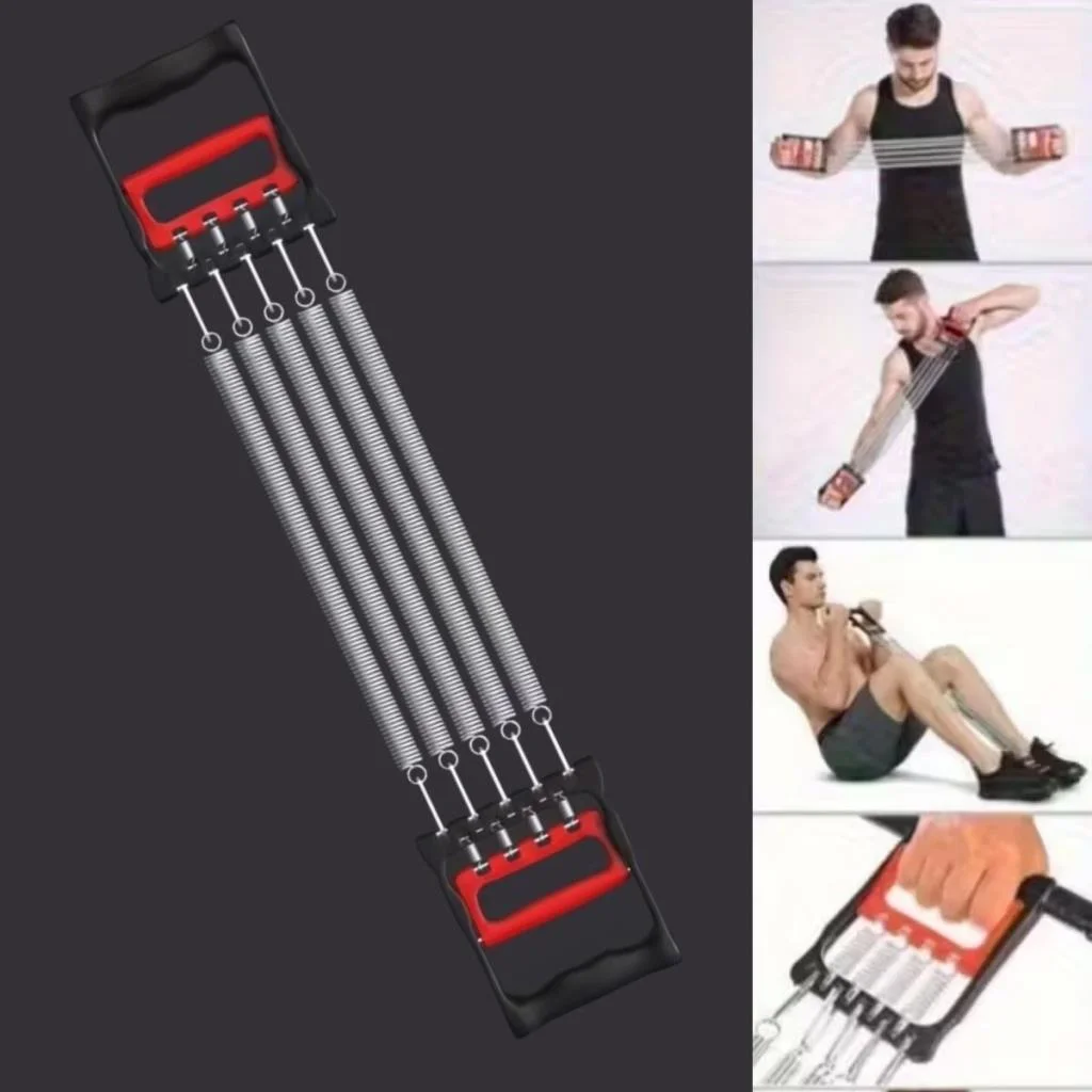 Göğüs Genişletme ve Kuvvet Egzersiz Aleti – 5 Yaylı 5 Kademeli Ayarlanabilir Fitness ve Kuvvet Antrenmanı Ekipmanı görsel 5