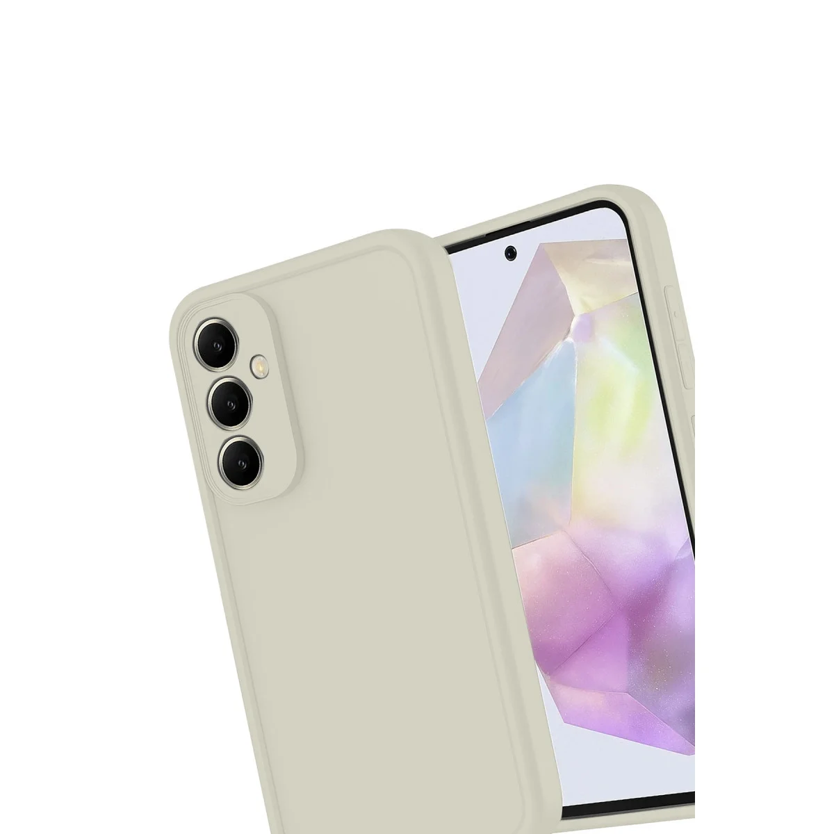 Samsung Galaxy A56 Kılıf Viera Silikon - Krem görsel 3