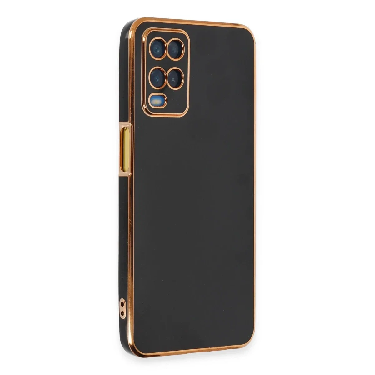 Oppo A54 4G Kılıf Volet Silikon - Siyah