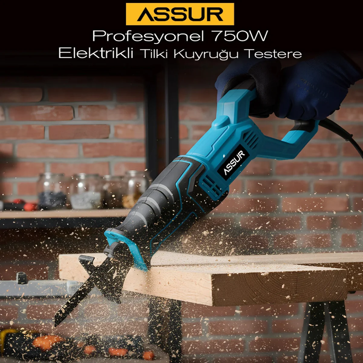 Tilki Kuyruğu Elektrikli Testere 230V 0-2800 RPM görsel 3