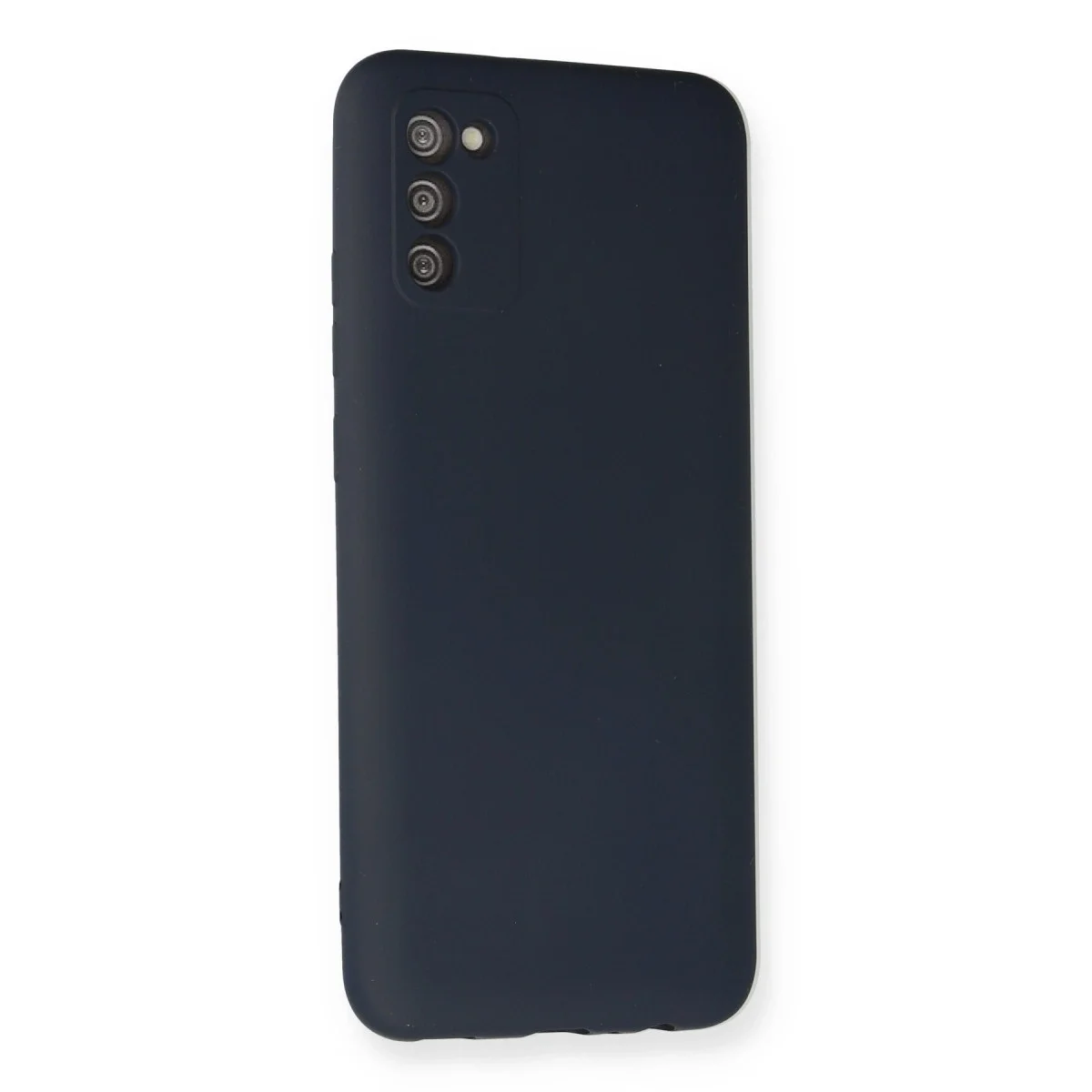 Samsung Galaxy A03s Kılıf Nano İçi Kadife Silikon - Lacivert görsel 2