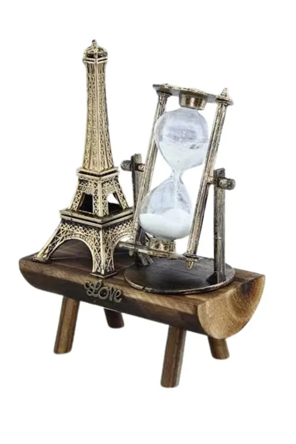Paris Eyfel Kulesi Hediyelik Eyfel Retro Kum Saati Dekoratif Eşya görsel 3