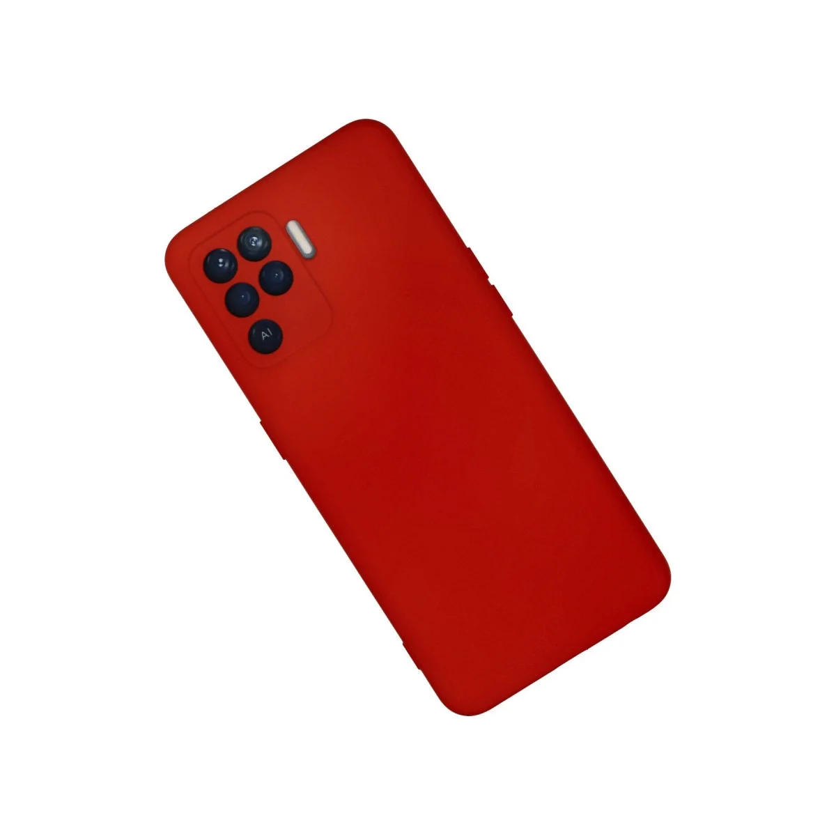 Oppo Reno 5 Lite Kılıf Nano İçi Kadife Silikon - Kırmızı görsel 3