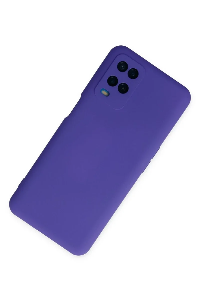 Oppo A54 4G Kılıf Nano içi Kadife Silikon - Mor görsel 2