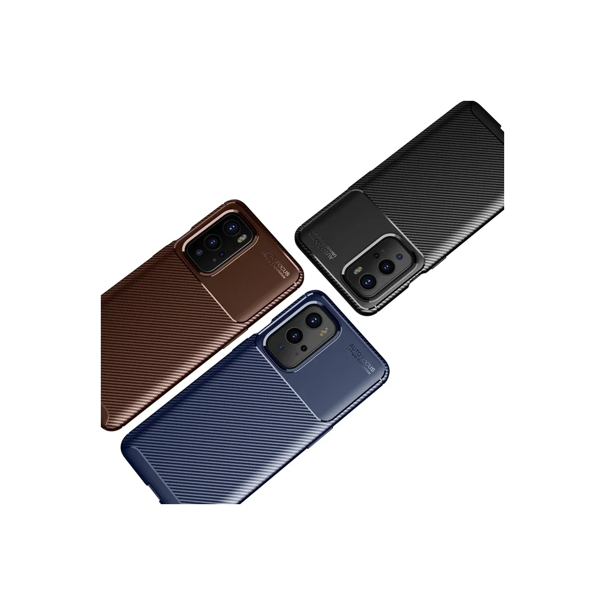 One Plus 9 Pro Kılıf Auto Focus Karbon Kapak - Siyah görsel 3