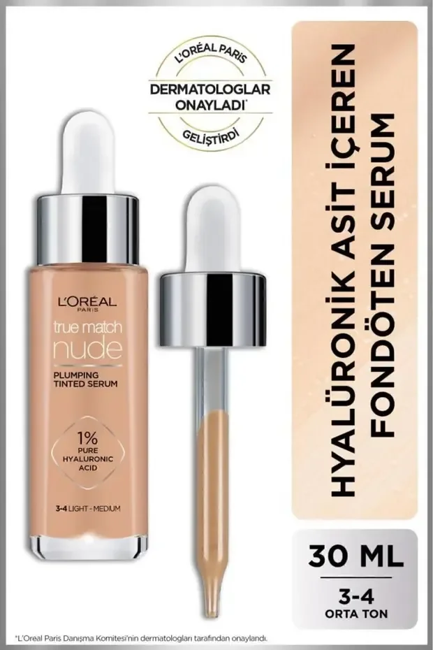 L'Oreal True Match Serum Fondöten - 3 4 Light Medium