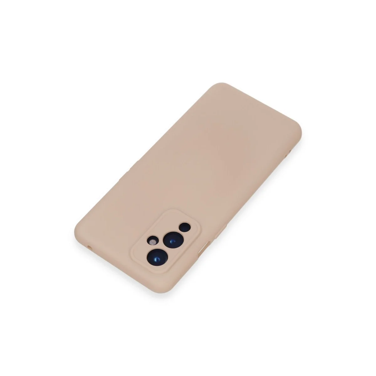 One Plus 9 Kılıf Nano İçi Kadife Silikon - Pudra görsel 3