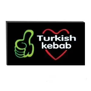 Işıklı Tak Çalıştır Hazır Tabela Turkish Kebap görsel 2
