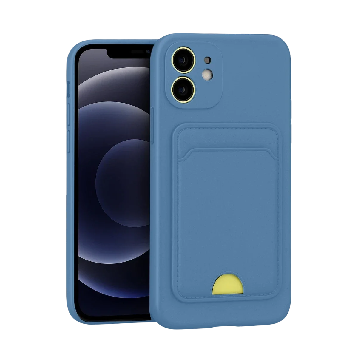 Apple iPhone 11 Kılıf Kelvin Kartvizitli Silikon - Mavi görsel 3