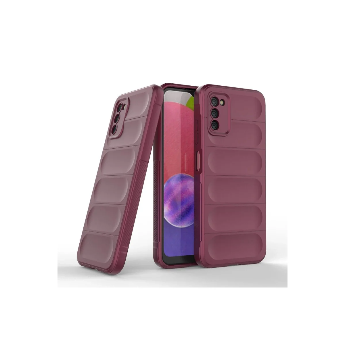 Samsung Galaxy A03s Kılıf Optimum Silikon - Bordo görsel 2