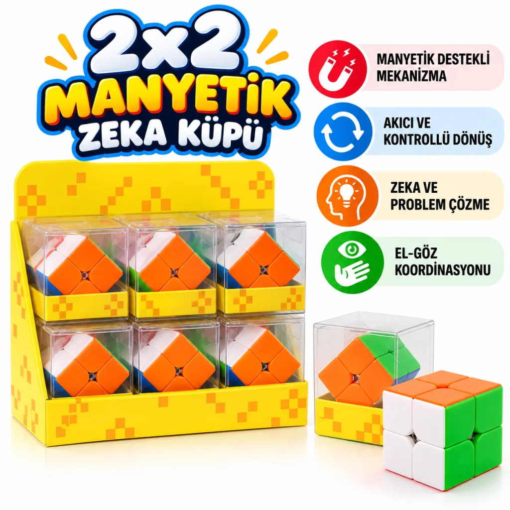2x2 Tic Tac Manyetik Küp