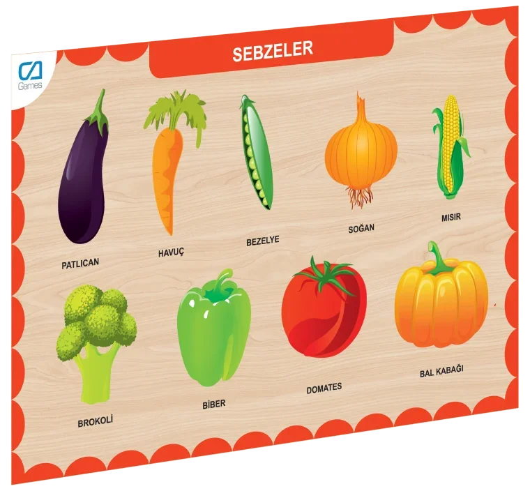 CAAHS-3205 Ca Games Ahşap Sebzeler Bul-tak