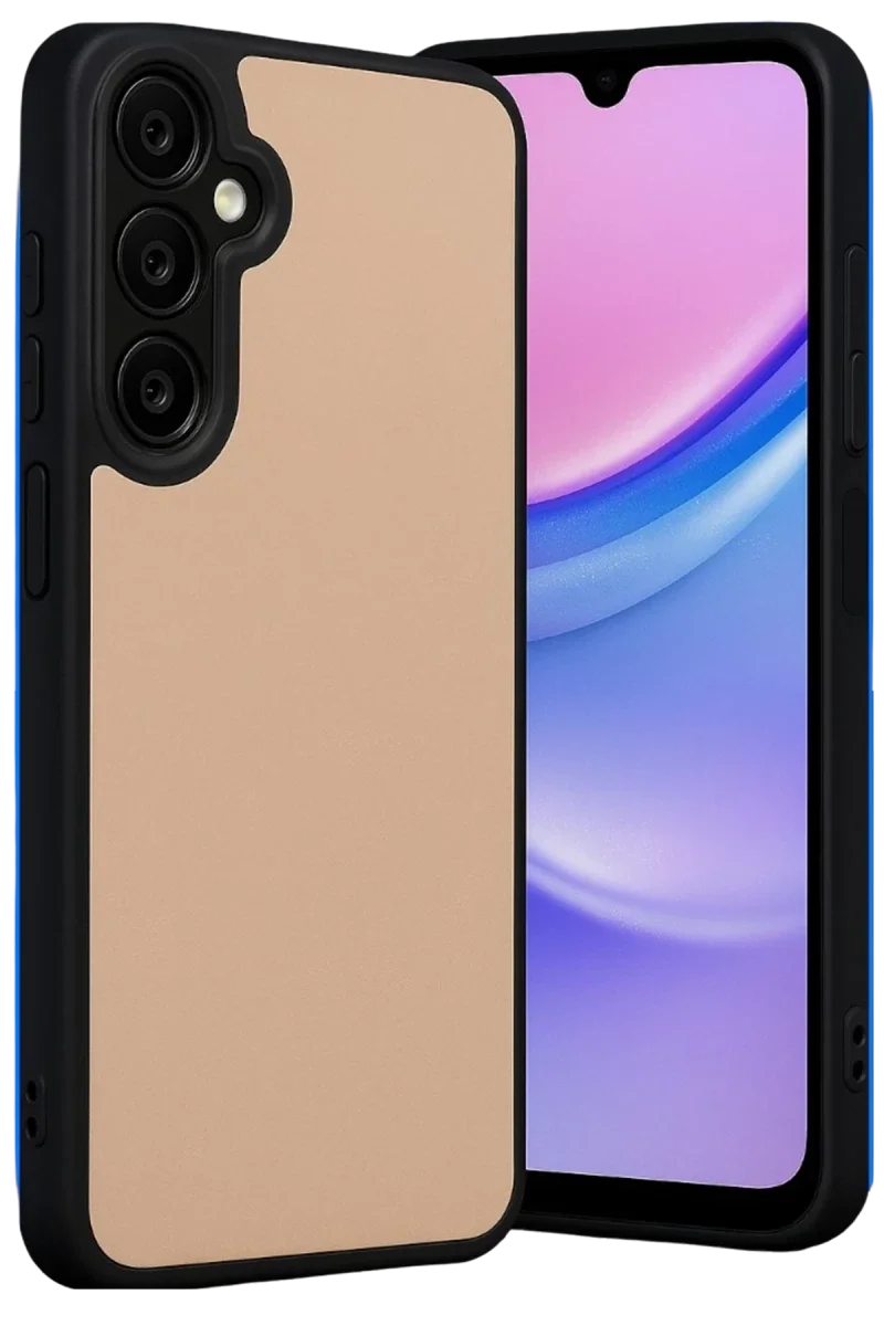 Samsung Galaxy M15 Kılıf Aras Deri Kapak - Pudra