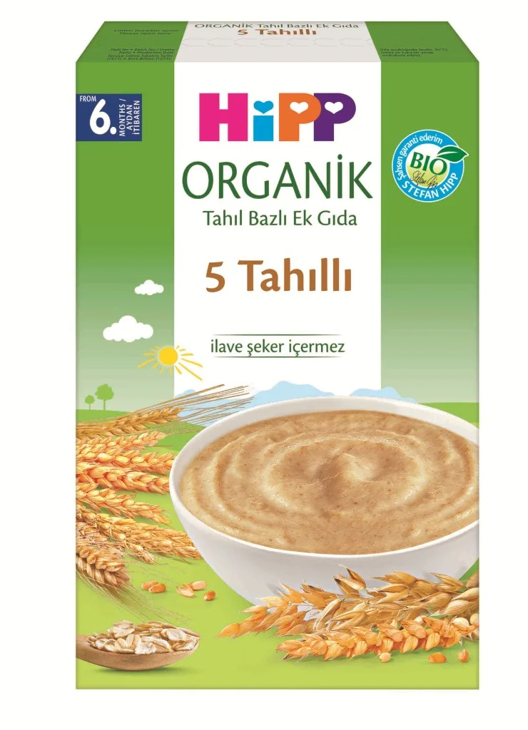 Organik 5 Tahıllı Tahıl Bazlı Kaşık Maması 200 Gr