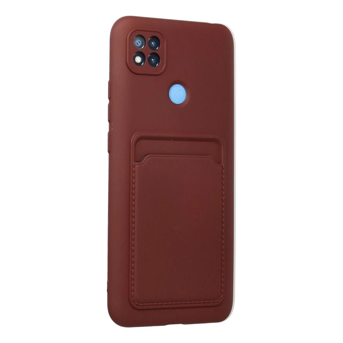 Xiaomi Redmi 9c Kılıf Kelvin Kartvizitli Silikon - Bordo görsel 2