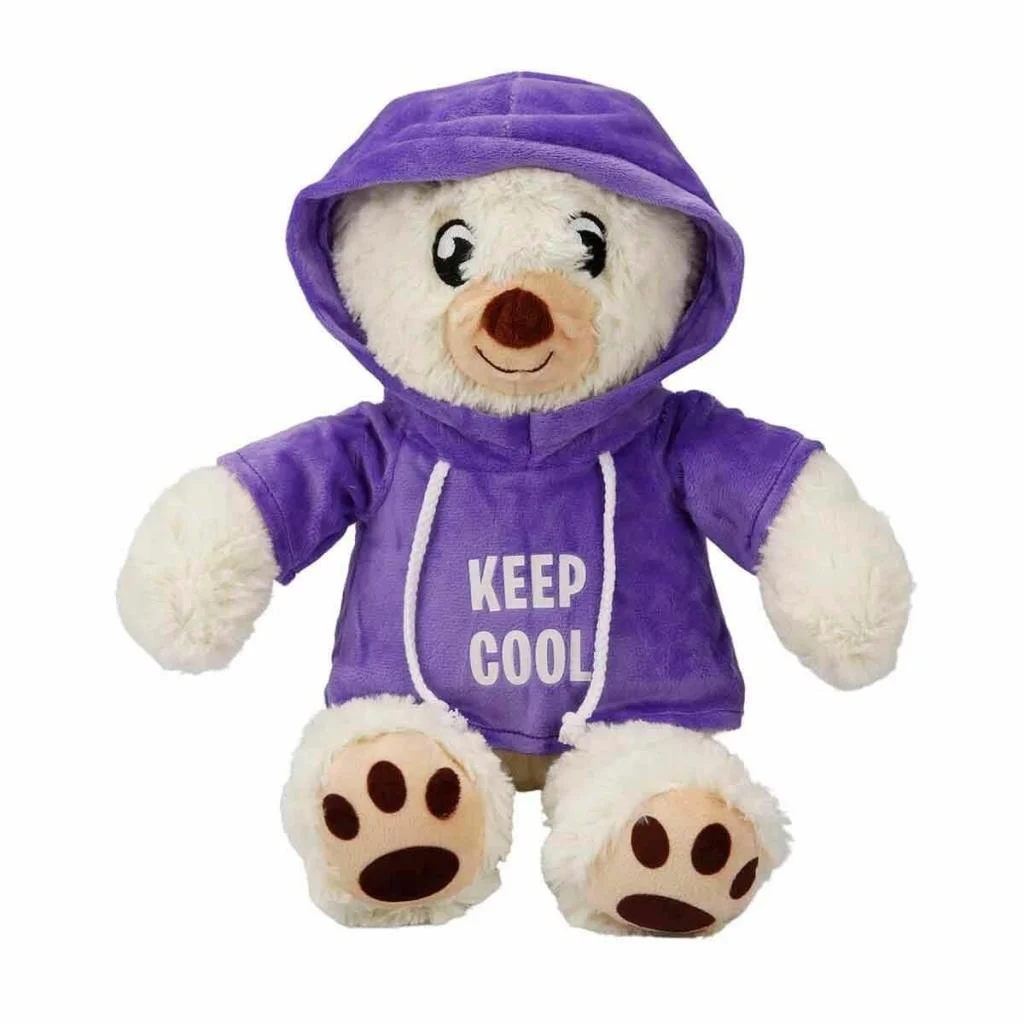 3192 Kapüşonlu Peluş Ayı 30 cm - görsel 2