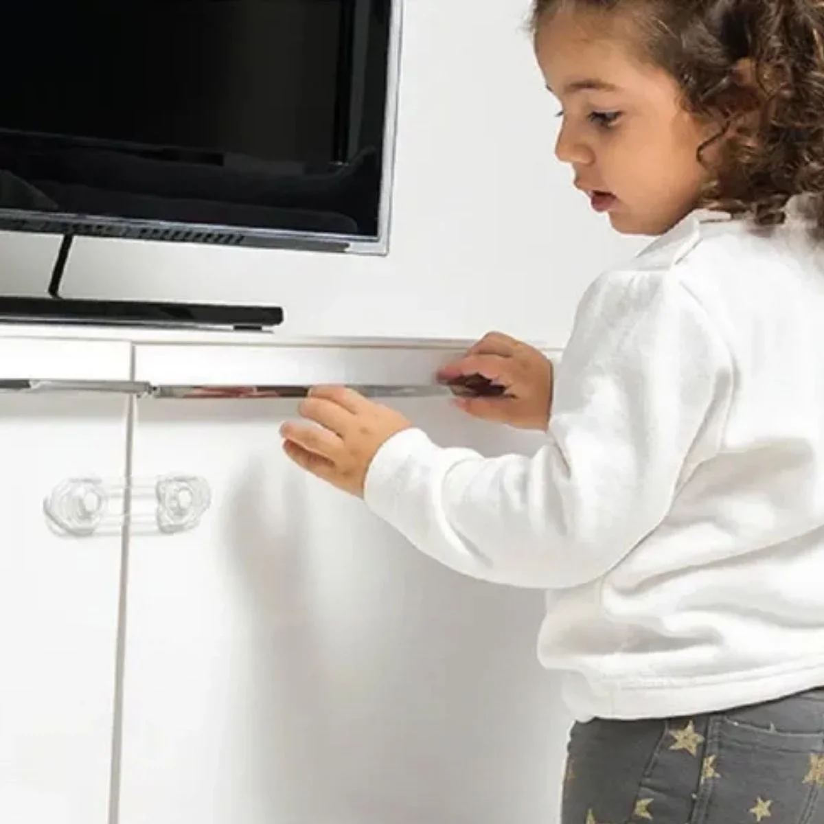 2'li ni Çok Amaçlı Kilit- Çocuk Güvenlik Gereçkerli Çekmece,Dolap,Kapak Kilidi görsel 4