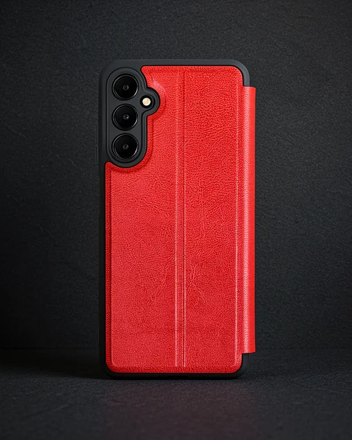 Samsung Galaxy A55 5g Kılıf Flip Cover - Kırmızı