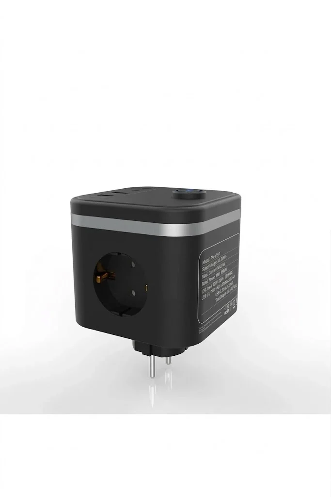 Termal Akım Korumalı Isıya Dayanıklı 3’lü Duvar Tipi Priz 2x Usb 2x Typce 3680 w görsel 6