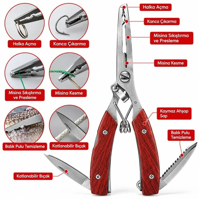 SN-38921 Çok Fonksiyonlu Balıkçı Pensesi görsel 2