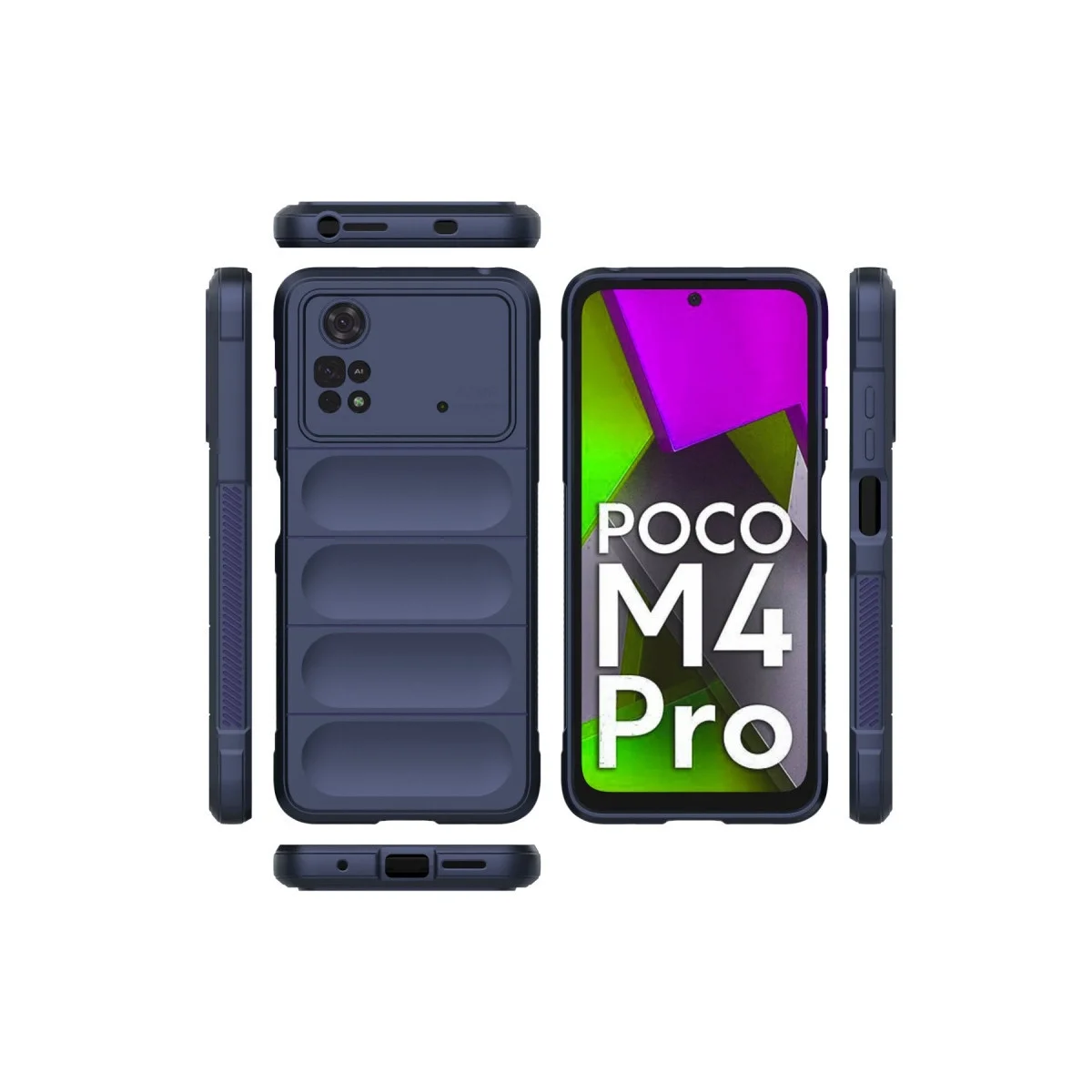 Xiao Poco M4 Pro 4g Kılıf Optimum Silikon - Lacivert görsel 3