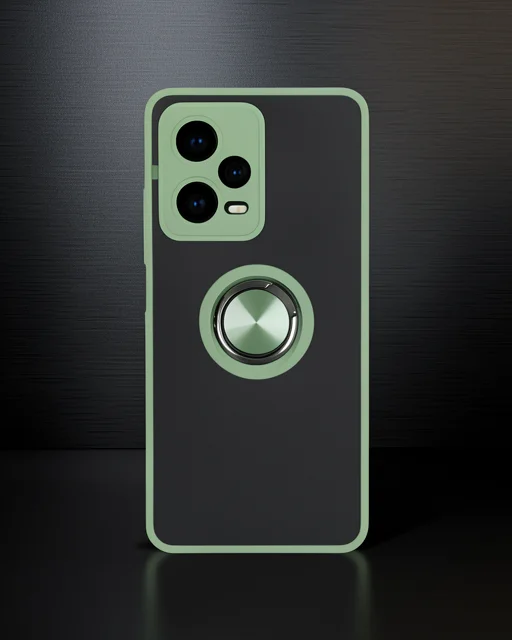 Xiaomi Redmi Note 12 5g Kılıf Montreal Yüzüklü Silikon Kapak - Yeşil