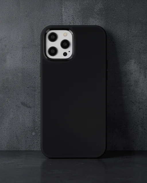 Apple İphone 12 Pro Max Kılıf Asya Deri Silikon - Siyah