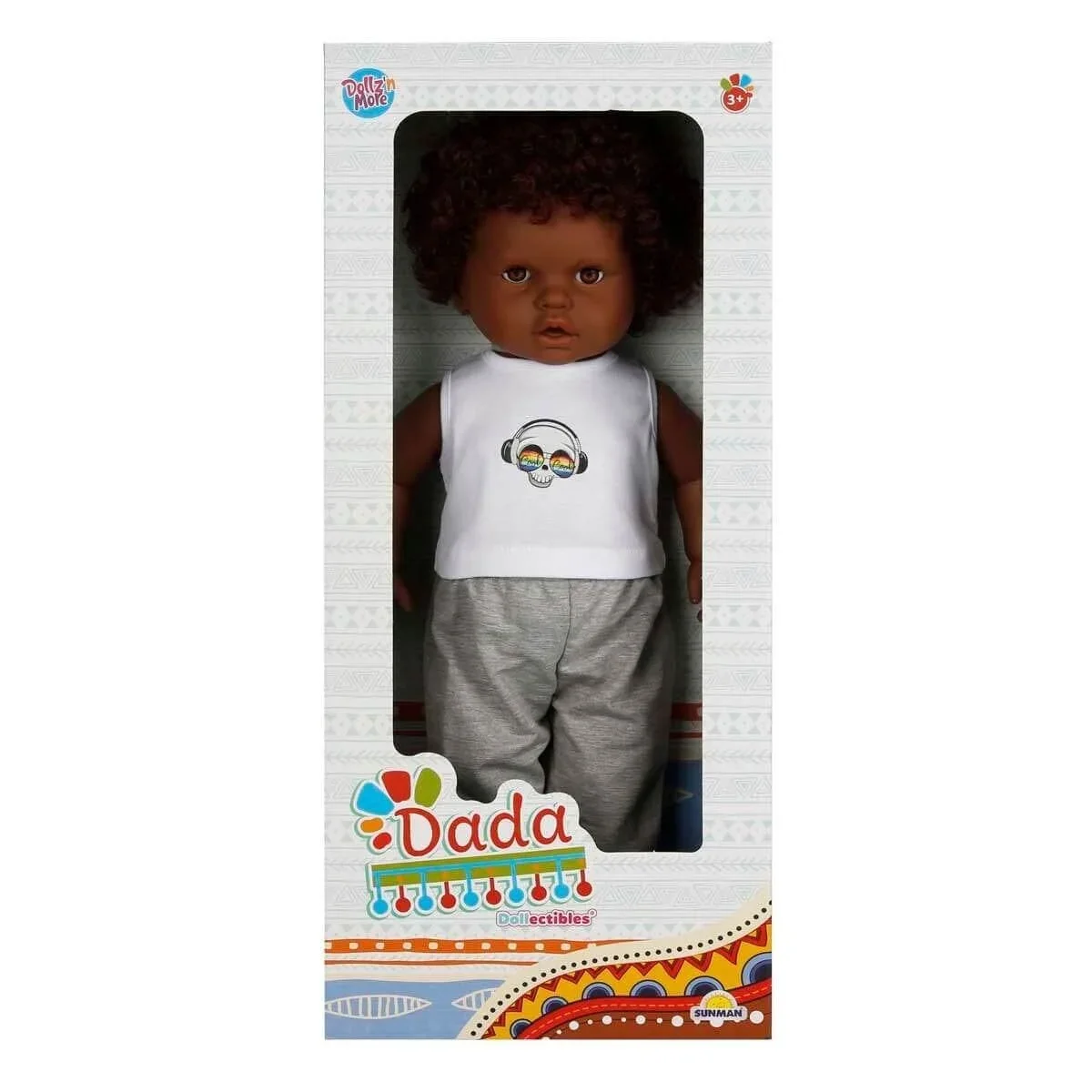1060091 Dada Kıvırcık Saçlı Bebek 60 cm -Sunman görsel 2