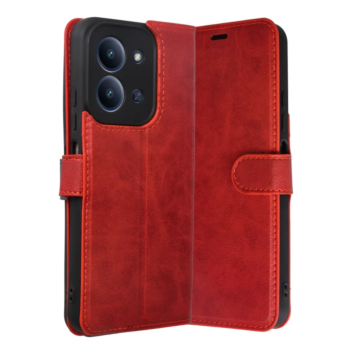 Xiaomi Redmi 15C 4G Trend S Plus Kapaklı Kılıf - Kırmızı