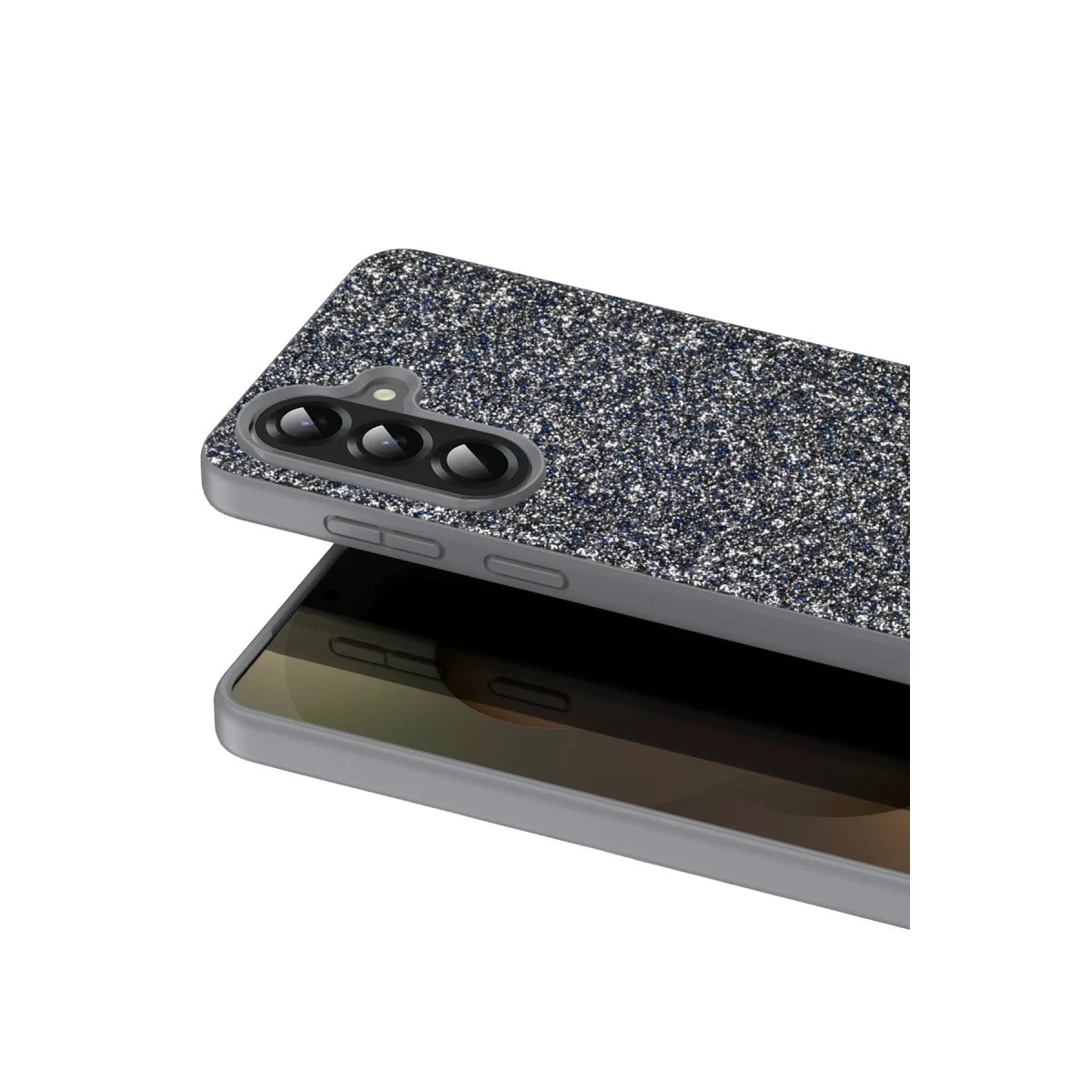 Onegif Samsung Galaxy A17 5g Bright Simli Kapak - Gümüş görsel 2
