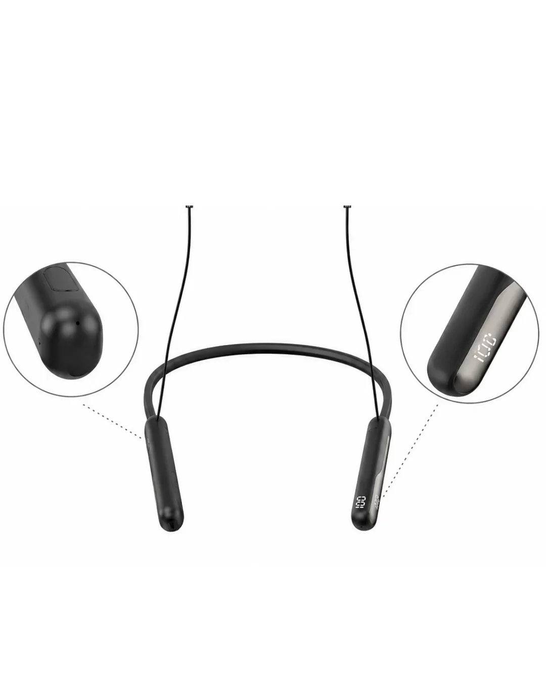 Bluetooth 5.4 Boyun Askılı Kulaklık Manyetik Kulaklıklı Type C Şarjlı görsel 5