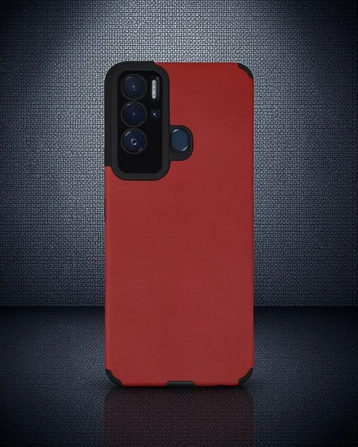 Tecno Pova Neo Kılıf Loop Deri Silikon - Kırmızı