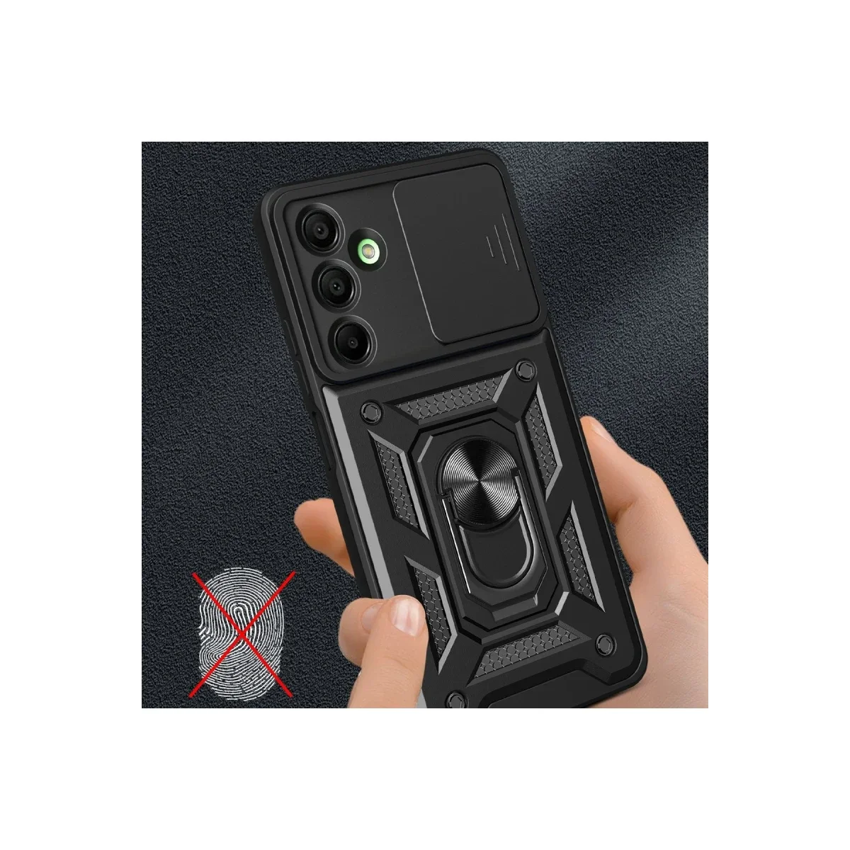 Samsung Galaxy A36 Kılıf Pars Lens Yüzüklü Silikon - Yeşil görsel 3