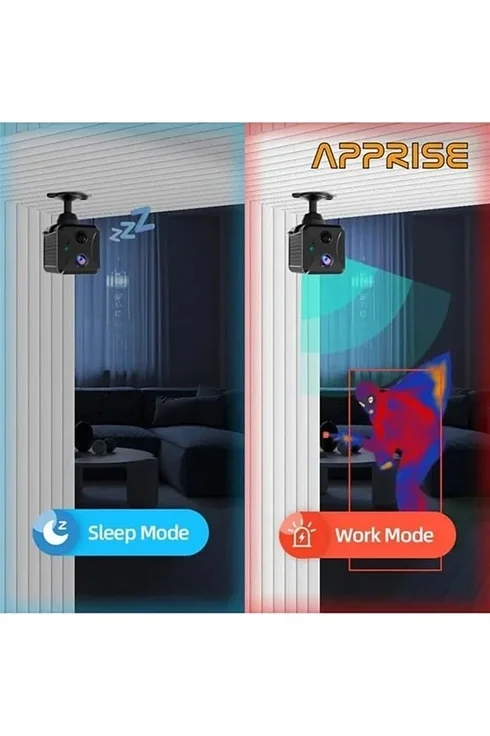 Mini Ip Kamera Sensörlü Algılamalı Sesli Konuşmalı 1080p Hd Wifi Kamera görsel 5