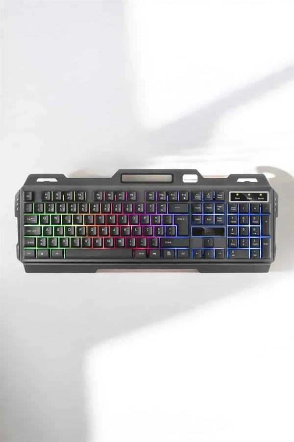 Oyuncu Klavyesi Q Klavye RGB Işıklı Mouse Hediyeli görsel 4