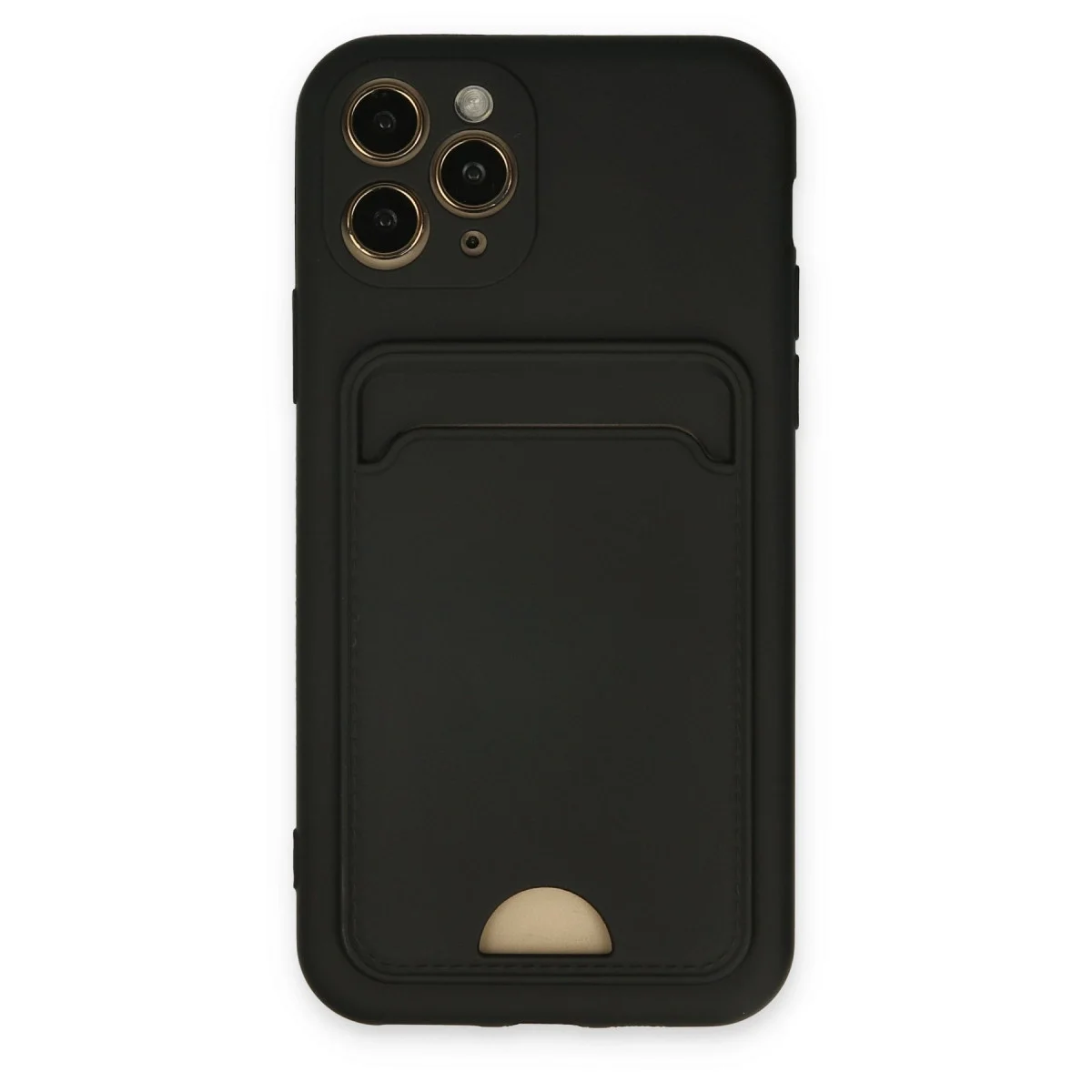Apple İphone 11 Pro Kılıf Kelvin Kartvizitli Silikon - Siyah